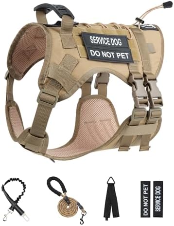 No Pull Tactical Dog Harness Medium Sized Dog, Service Dog Vest - Image 7