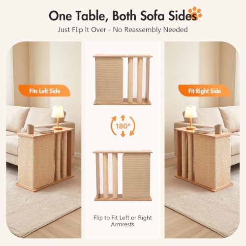Cat Corner Side Table Scratcher, 2-in-1 Couch Protector from Cat Claws - Image 5