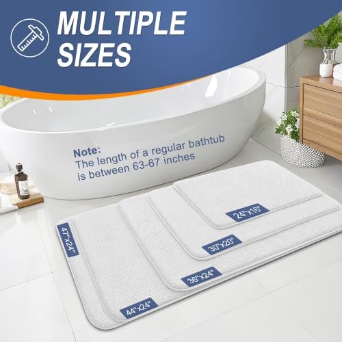 OLANLY Memory Foam Bathroom Runner Rugs 47x20, Absorbent Long Mat - Image 5