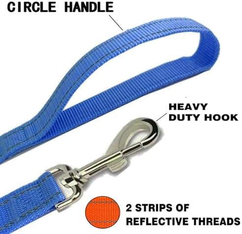 Reflective Dog Leash 4Ft /5 Foot /6 Feet Long, 1 Inch Wide, - Image 4