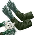 YOFANG 27.2" Long Sleeve Pet Grooming Bathing Gloves Anti-Scratch by YOURSPETSOFYOFANG