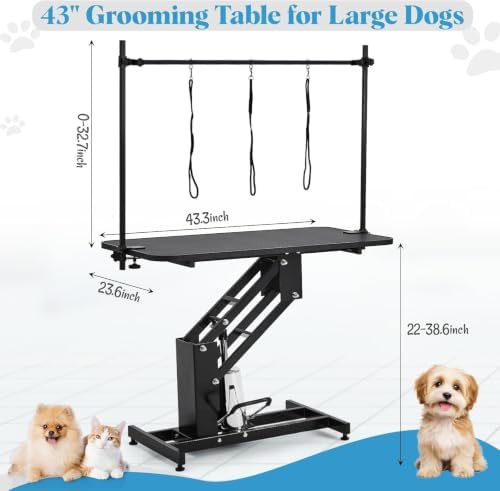 Garvee 43.3" Hydraulic Dog Grooming Table - Image 5