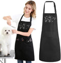 Dog Grooming Apron with 4 Pockets Grooming Apron by XLSXEXCL