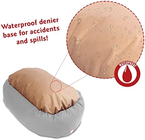 Majestic Pet 32 Inch Suede Calming Dog Bed Washable 32x23x7 – Cozy Soft Round - Image 5