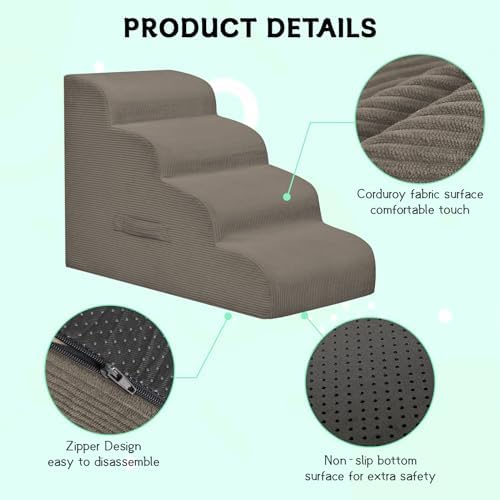Mesa Lemon 4 Step Dog Stairs Pet Ramp - Image 4