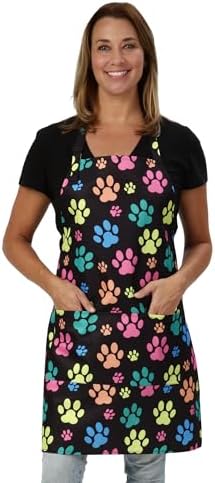 Plum Hill Waterproof Dog Grooming Apron, Groomer Apparel, Pet Washing Smocks - Image 2