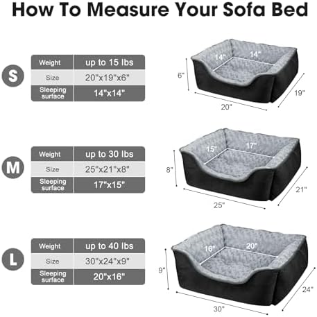 JOEJOY Rectangle Dog Bed for Large Medium Small Dogs Machine Washable Sleeping - Image 4