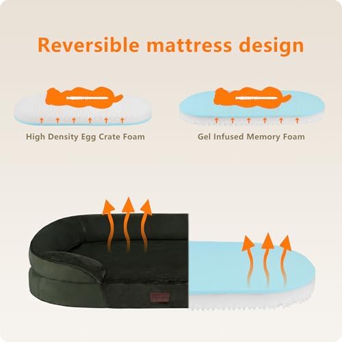 Orthopedic Waterproof XXX-Large Dog Bed Sofa, Gel Memory Foam - Image 3