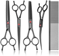 Dog Grooming Scissors Kit, Professional 6 in 1 Pet Scissors Sharp Shears Set by TOPGOOSE