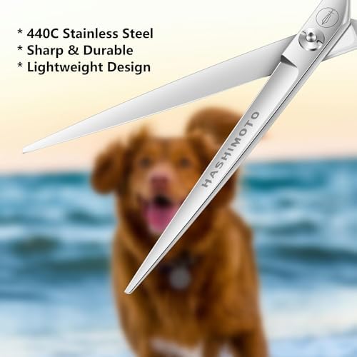 HASHIMOTO Straight Dog Grooming Scissors, 7.0 inch, Straight Blade. - Image 3