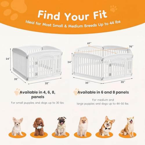 NEWBULIG 24 Inch 4 Panels Dog Playpen, Plastic Pet Play Pen Fence - Image 5