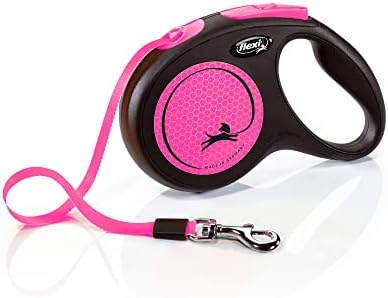 Flexi New Neon Tape Pink Medium 5m Retractable Dog Leash/Lead by Flexi