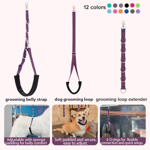 Dog Grooming Belly Straps Sky Blue Pet Grooming Supplies 3 Sets Professional - Image 6
