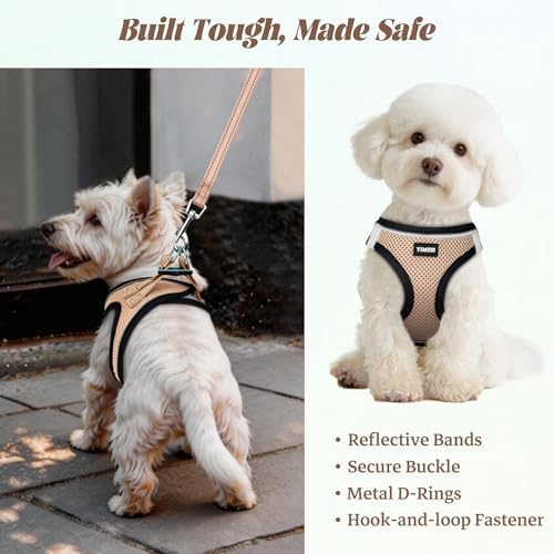 No Pull Dog Puppy Harness and Leash Set Reflective Mesh Vest Large - Image 5