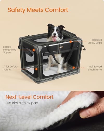 Feandrea Collapsible Dog Crate, Portable Pet Travel Crate, 30 Inches - Image 5