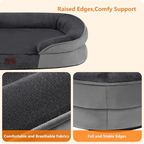 Dwanton Orthopedic Waterproof Medium Dog Bed Sofa, Gel Memory Foam - Image 5