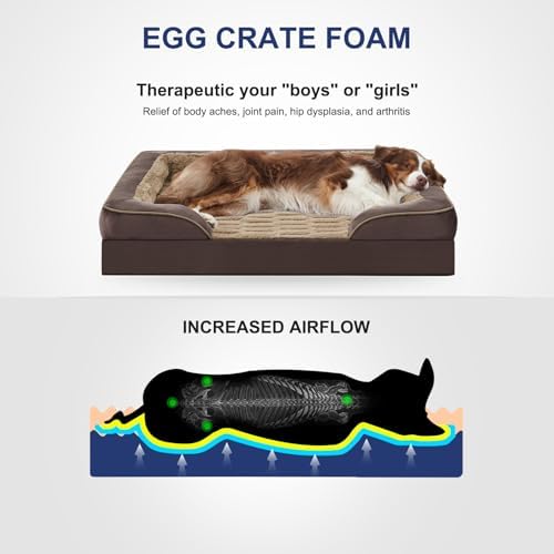 FURTIME Orthopedic Medium Dog Bed, Supportive Waterproof Pet Bed - Image 3