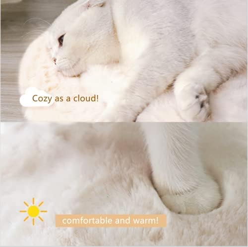 SHENGOCASE 2-Pack 10"x 20" Faux Rabbit Fur Cat Dog Bed Cushion Pad Mat - Image 2