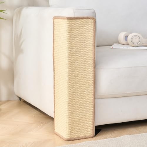 SHENGOCASE 2-Pack Sofa Corner Cat Scratching Post 27.5“ Sisal - Image 2