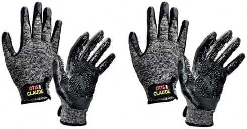 Pet Grooming Gloves for Dogs and Cats Deshedding Brush and Bathing Mitt by PetHealthSolutions