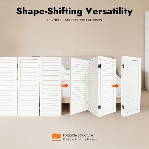 Freestanding Folding Wood Room Divider, 3 Panel Privacy Partition Screen - Image 3