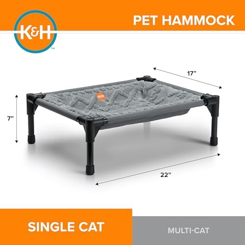 K&H Elevated Cat Bed, Pet Hammock Cot, Indoor Cat Bed - Image 2