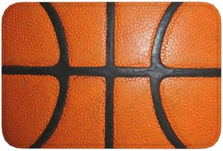 Basketball Texture Bath Mat Non-Slip Soft Microfiber Bathroom Rugs Washable by Unknown