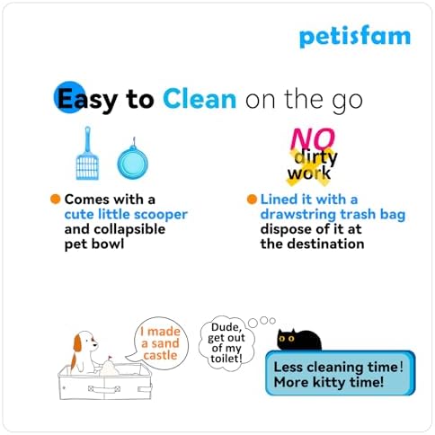 Portable Travel Cat Litter Box for Medium Cats and Kitty - Image 7