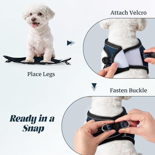 No Pull Dog Puppy Harness and Leash Set Reflective Mesh Vest Medium - Image 4