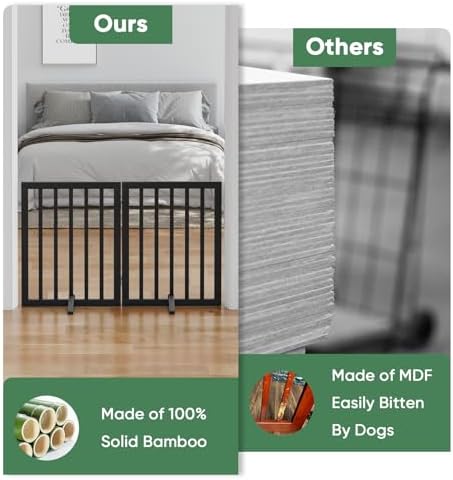 Dog Gate for Doorways, Foldable Dog Gate Indoor, Pet Gates for Doorways Bedroom - Image 5