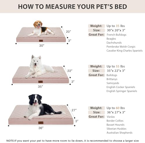 WNPETHOME Orthopedic Waterproof Dog Bed Medium - Image 5