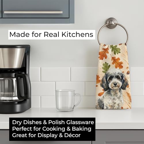 Caroline's Treasures Poodle Dogs Kitchen Towel 15x25 in - Image 3