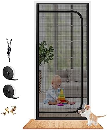 Dixutzi Reinforced Cat Screen Door Fits Door Size 30''x 80'', Heavy Duty Pets by Dixutzi