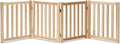 LZRS Wooden Free Standing Dog Gate 80" W x 24" H, Foldable Solid Hardwood Pet by LZRSPET