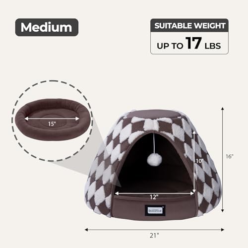 BALANCE Cat Beds for Indoor Cats, 2-in-1 Cat Bed Cave - Image 5