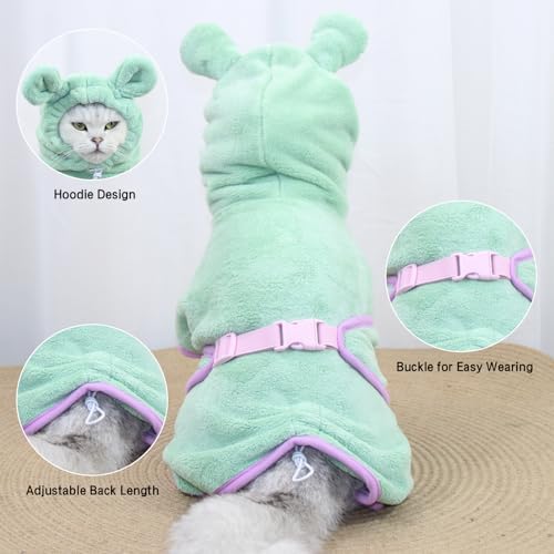 Pet Bathrobe for Dog Cat Absorbently Quick Drying Coat Cute Dogs Bath Towel - Image 4