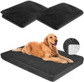 Dog Bed Covers Replacement Washable 100% Waterproof Soft Dog Bed Sheet Black 2 by LotuFlor