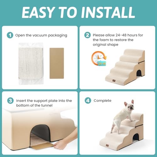 COZY KISS Extra Wide Small Dog Stairs - Image 3