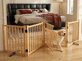 Wooden Freestanding Dog Gate Indoor by Oapety