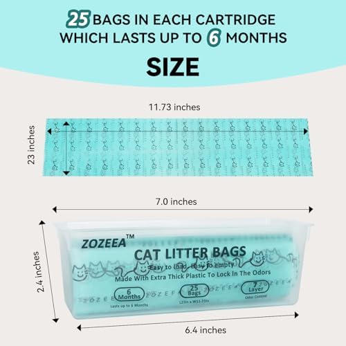 3 Pack Cat Litter Refill Bags for Easy Roll Litter Bin - Image 4
