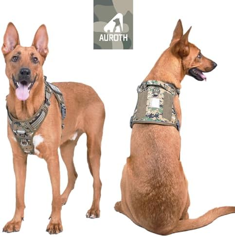 AUROTH Tactical Dog Harness for Large Dogs, Heavy Duty No Pull Pet Vest - Image 2