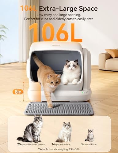 Meowant Self-Cleaning Cat Litter Box, 106L Large Capacity - Image 2