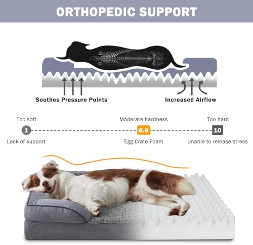 INVENHO Orthopedic Dog Beds Large Sized, XL Washable Dog Sofa - Image 2