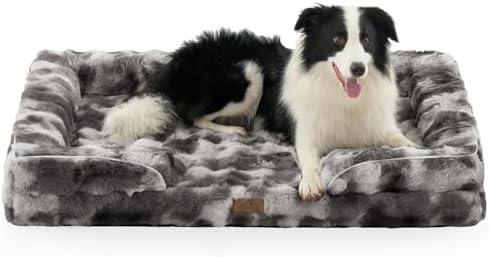 COZY KISS Faux Fur Orthopedic Dog Bed Washable by COZYKISS