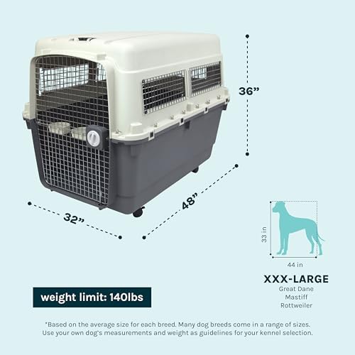 SportPet Airline Compliant XXX-LARGE 48" Travel Dog Kennel-Durable Plastic - Image 5