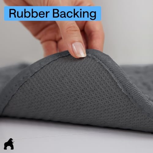 GORILLA GRIP SoakSTOPPER Dog Door Mat, Machine Wash and Dry, 30x20 Charcoal - Image 5