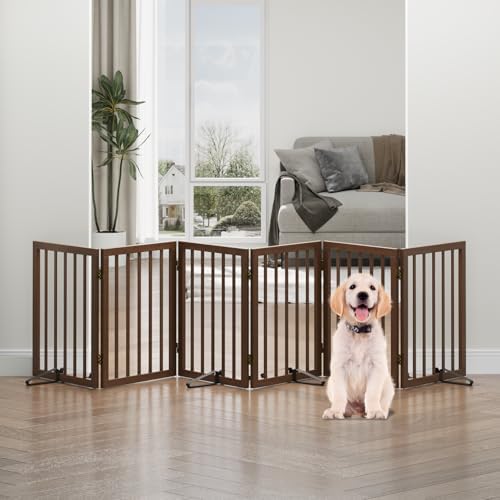Dog Gates for Doorways, Freestanding Foldable Dog Gate Indoor, Pet Gates for - Image 6