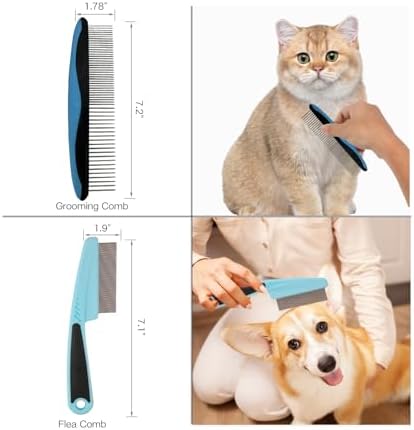 7‑in‑1 Pet Deshedding Tool, Dog Grooming Brush Set, Dog Brush Combo - Image 4