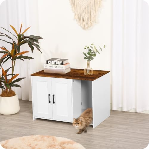 DWANTON Cat Litter Box Enclosure, - Image 2