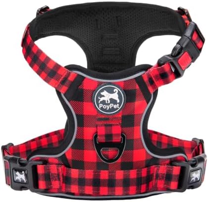 PoyPet Plaid Dog Harness Small, No Pull Vest by PoyPet